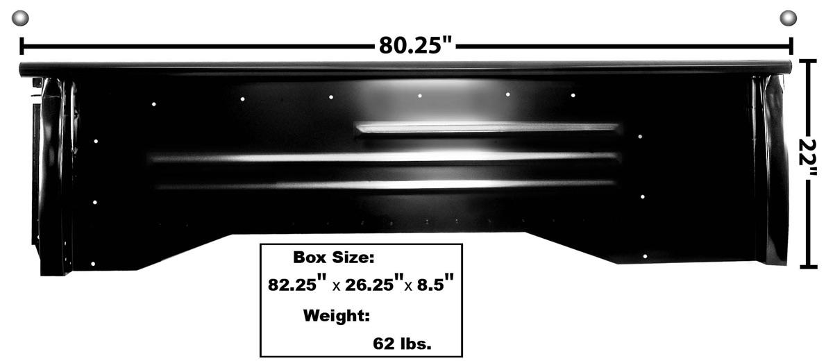 1967-72 Chevrolet Truck Bedside Stepside RH Shortbed