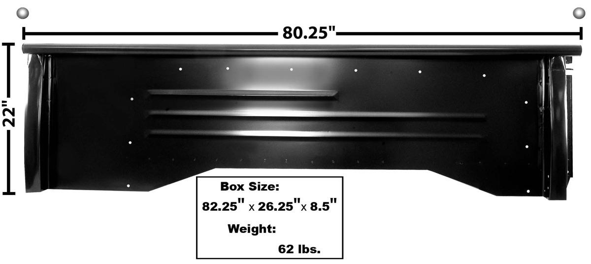 1967-72 Chevrolet Truck Bedside Stepside LH Shortbed