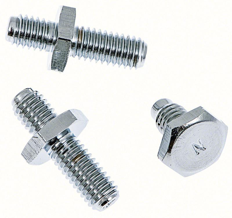 1962-02 GM, Chrysler Dodge, Plymouth Saginaw Power Steering Pump Stud And Bolt Kit with Chrome Plated Bolts