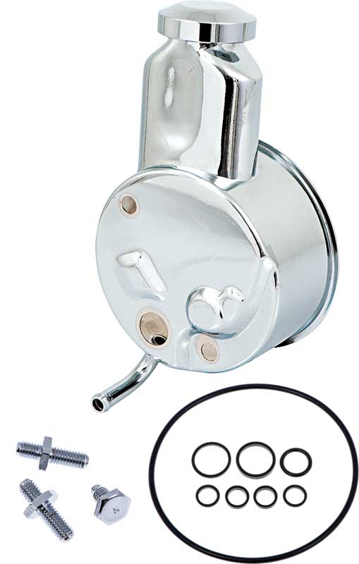 1969 Power Steering Reservoir Big Block (Chrome) Long Water Pump