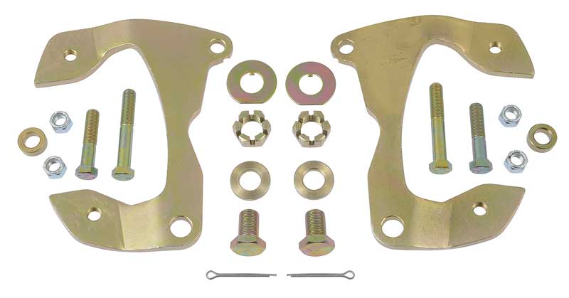 1955-64 Chevrolet Bel Air Impala Disc Brake Caliper Brackets OE Spindles w/Small GM Calipers