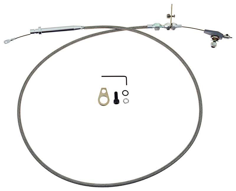 Kickdown Cable with TH350 Trans Stainless Braided 55" long