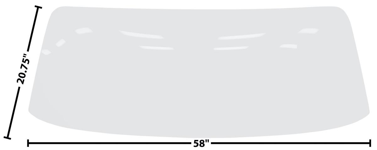 1968-72 Chevrolet Nova Windshield Clear Hardtop