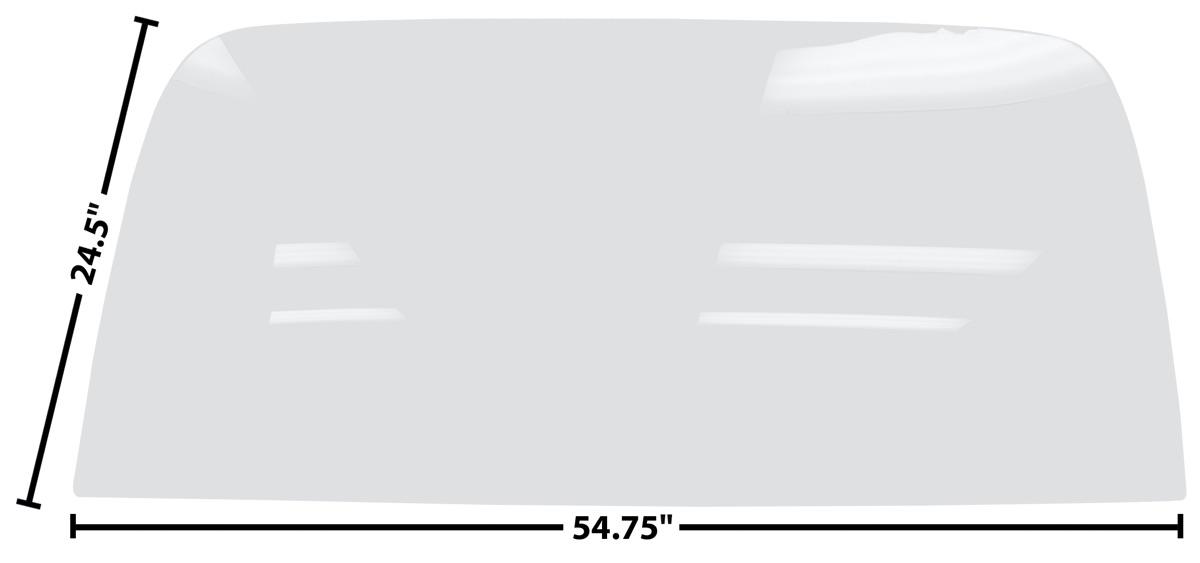 1968-72 Chevrolet Nova Rear Window Glass Clear