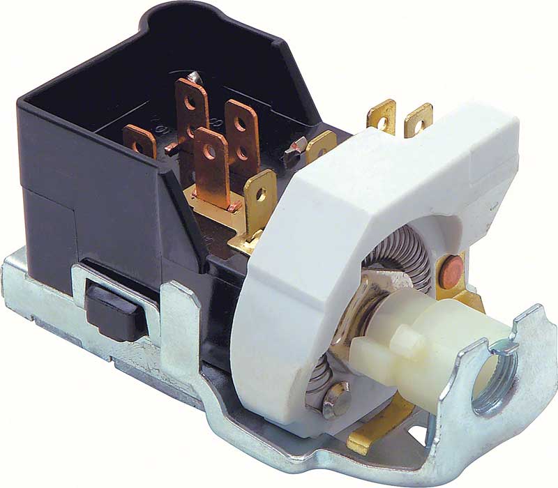 1968-69 Camaro, Caprice, Corvette Headlamp Switch with Concealed Headlamps 8-Pin Design