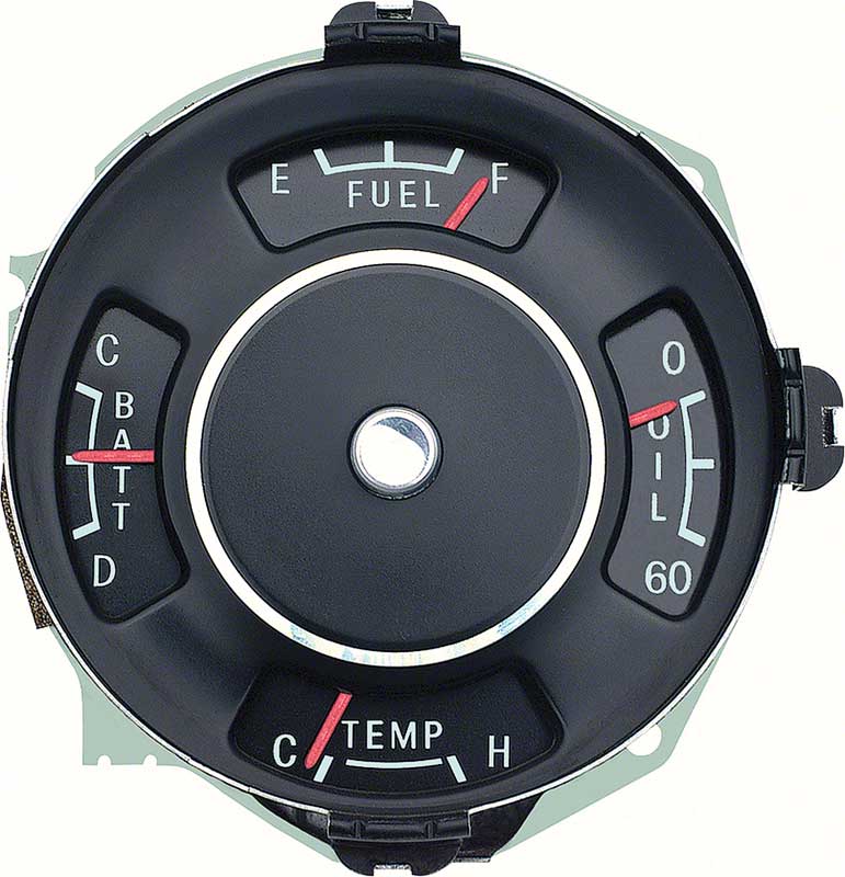 1963-64 Chevy II, Nova Instrument Gauge Cluster Standard and Super Sport