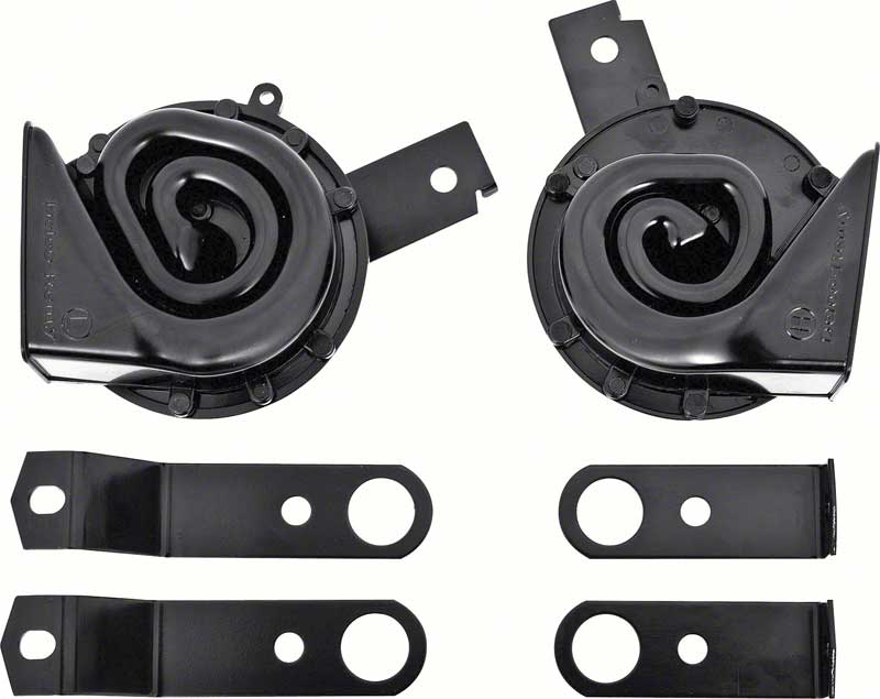 1958-96 GM Horn Assemblies with Universal Mount Brackets Delco-Remy Markings GM Licensed
