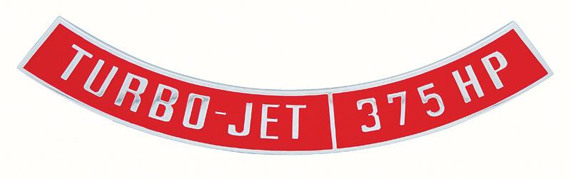 1965-70 Chevrolet 375 HP Turbo-Jet Air Cleaner Emblem Die-Cast