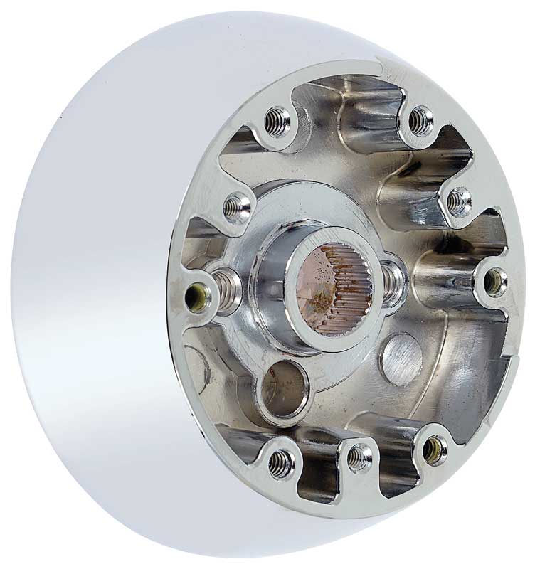 1969-70 Chevrolet Car 1969-75 Corvette, 1973-91 C/K, R/V Truck, SUV 1973-76 Buick Steering Wheel Hub Adapter For OE-Style Comfort Grip or Wood Grain 6-Bolt Wheels Chrome