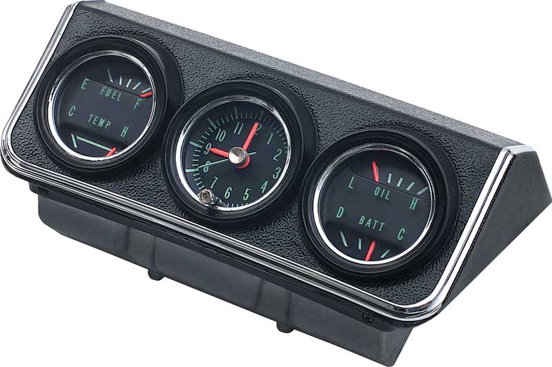 1967 Camaro, Firebird Console Gauge Assembly Fuel, Temp, Battery, Oil, Clock