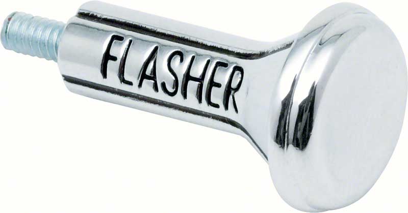1967-70 GM Chrome Hazard Switch Knob  Die-Cast Chrome  Various Models