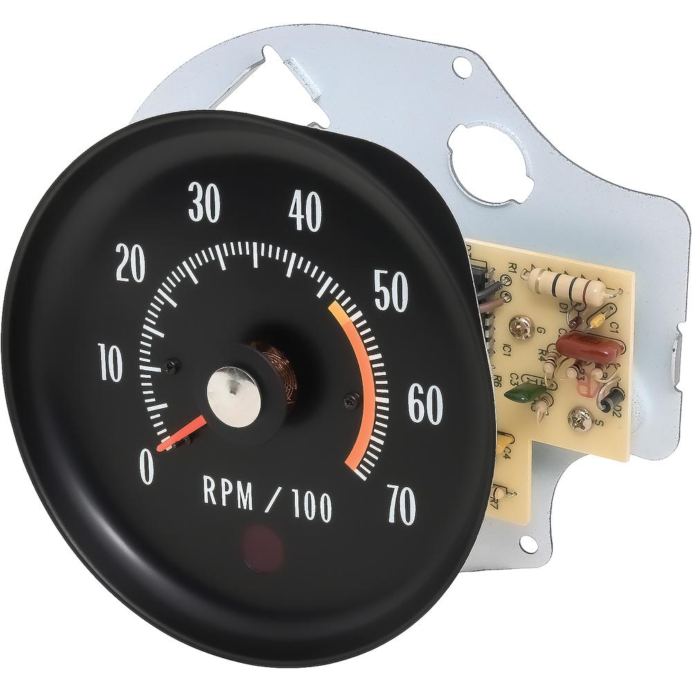 1971-72 Chevelle, El Camino, Monte Carlo Tachometer 5000 RPM Red Line GM Licensed