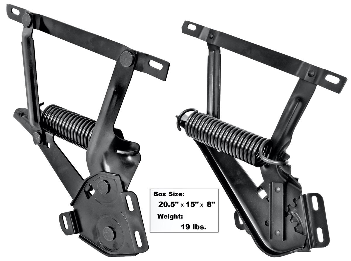 197173 Dodge Charger Hood Hinges with Springs Pair Dynacorn 6011B
