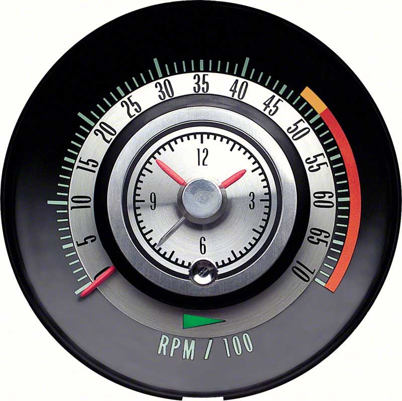 1968 Camaro Tic-Toc-Tachometer 5000 Red Line GM Licensed
