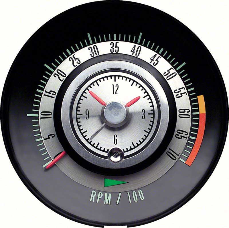 1968 Camaro Tic-Toc-Tachometer 6000 Red Line Z/28, 302, 396/375hp GM Licensed