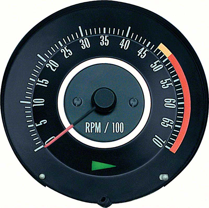 1967 Camaro Tachometer with 5000 Red Line 327ci GM Licensed