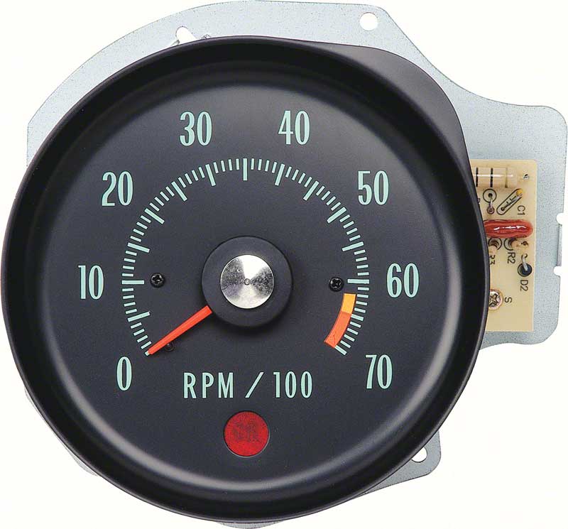 1970 Chevelle SS, Monte Carlo Tachometer 6500 RPM Redline GM Licensed