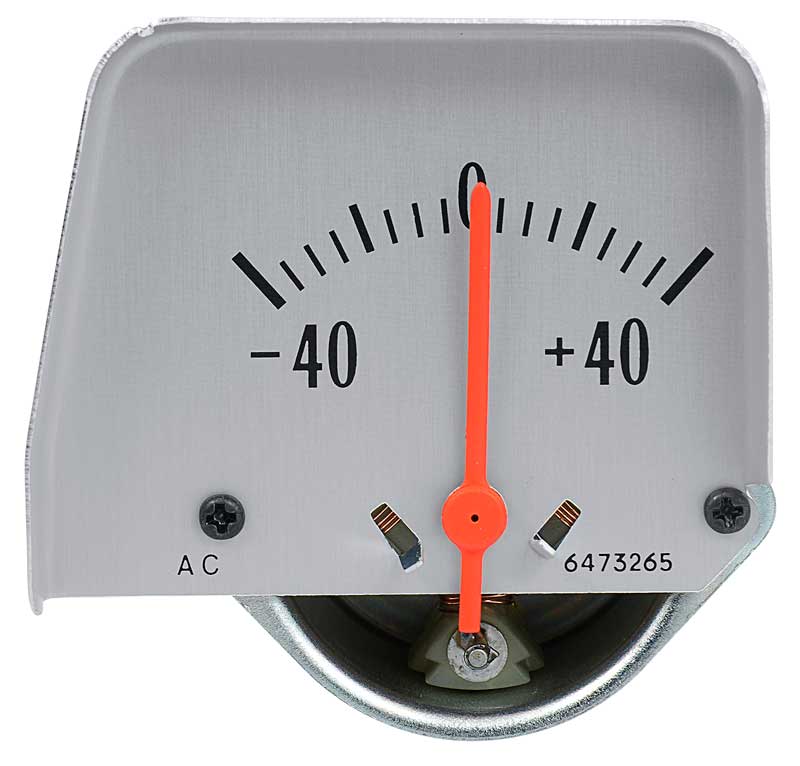 1968-69 Camaro Console Amp Gauge Silver Face GM Licensed