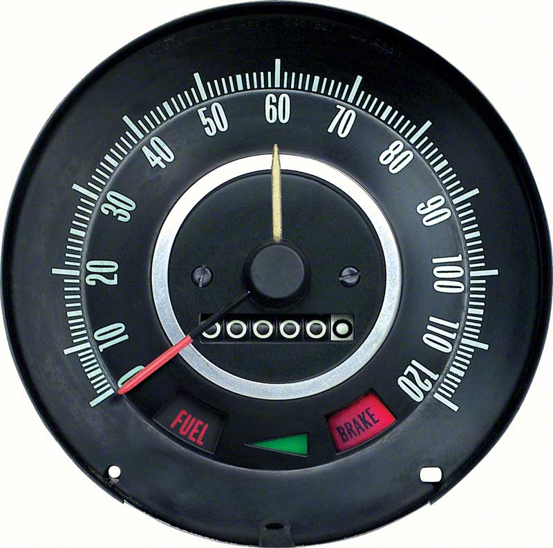 1967 Camaro, Firebird In Dash Speedometer 120MPH with Speed Warning Option
