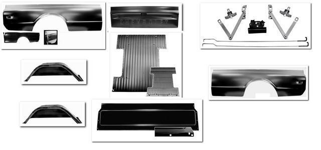 68-72 Chevrolet Pickup Complete Fleetside Bed Kit, 8ft