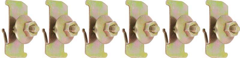 1955-57 Chevrolet Paint Divider Molding Clip Set  6 Piece Set