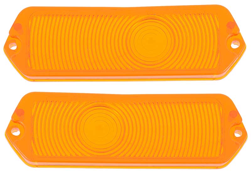 1963 Impala / Full Size Park Lamp Lenses  Amber  Pair