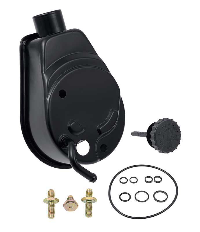1970-75 Chevrolet, GMC Power Steering Reservoir with Hardware Black Powder Coated
