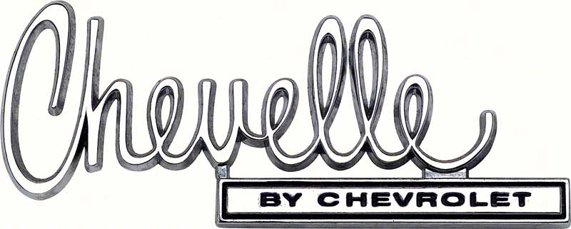 1970 Chevelle By Chevrolet Trunk Lid Emblem with Hardware