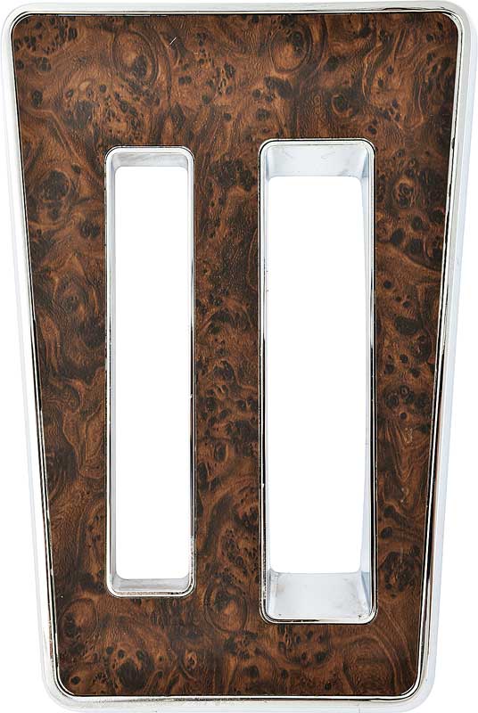 1969 Firebird, Trans Am Console Shift Plate with Auto Trans Turbo Burlwood