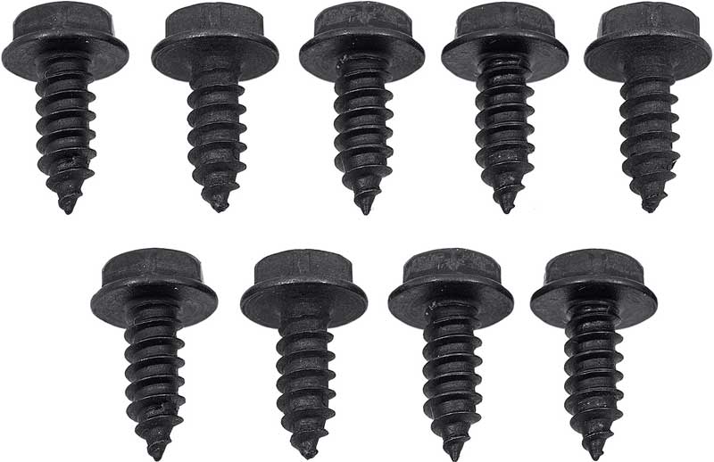 1967-72 Heater Delete Plate Mounting Screw Set  9 Piece Set