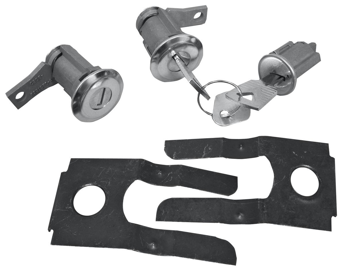 1965-66 Bronco / Fairlane / Falcon / Ford Truck / Galaxie / Mustang Lock Kit Ignition And Door