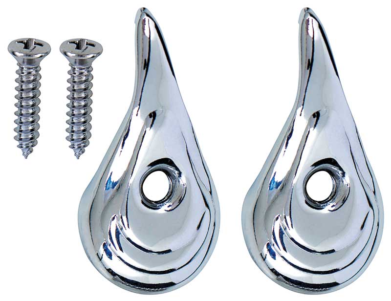 1949-66 GM Coat Hanger Hook Set Chrome Pair