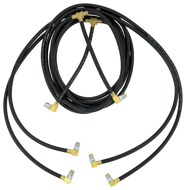 1951-56 Buick, Chevrolet, Pontiac, Oldsmobile Convertible Top Hydraulic Hose Set Black Rubber Pigtail Style