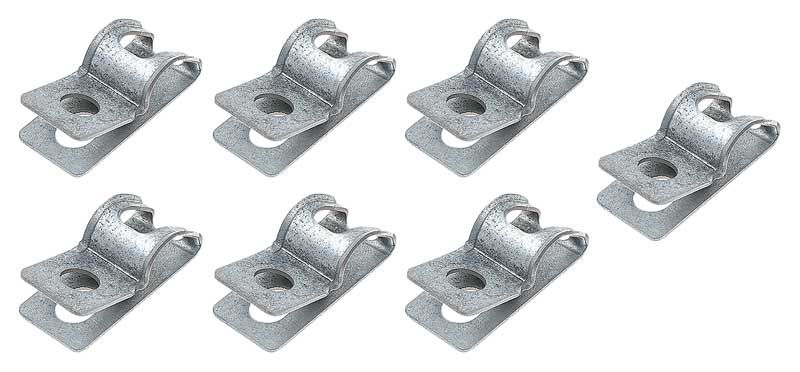 Fuel and Brake Line Clip Set  Dual Line 3/8" and 1/4"  7 Piece Set