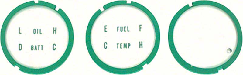 1967 Camaro, Firebird Console Gauge Lens Set  3 Lens Set