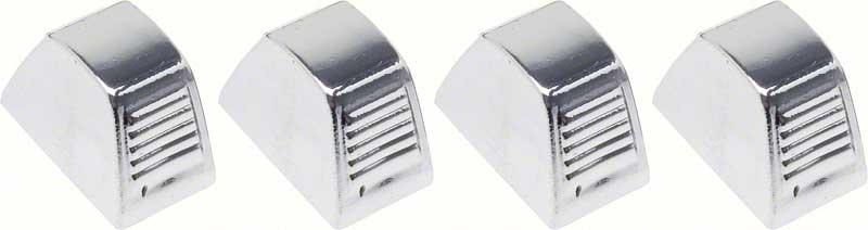 1965-81 GM Dash Heater Control Knob Set Chrome Set of 4 Various Models