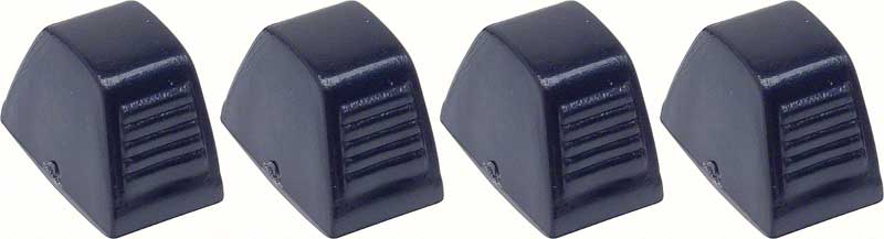 1965-81 Dash Heater Control Knob Set  Black  Set of 4  Various Models