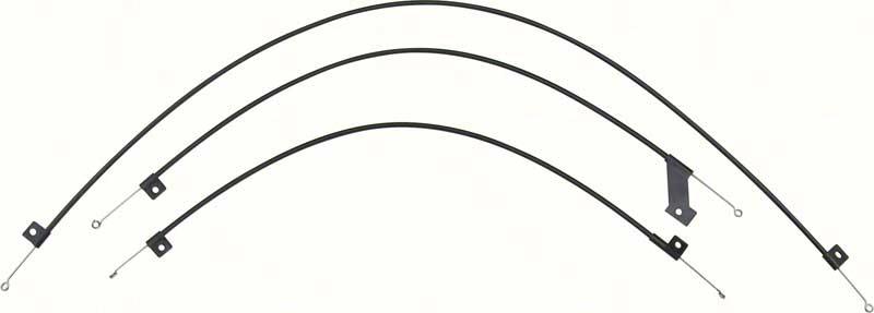 1969 Camaro, 1969-74 Nova, Ventura, Apollo Heater Control Cable Set without AC 3 Piece Set