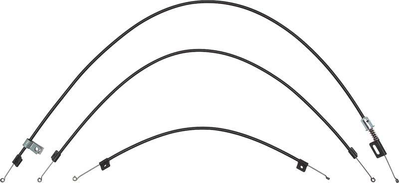 1969 Camaro, 1969-74 Nova, Ventura, Apollo Heater Control Cable Set  with AC 3 piece Set
