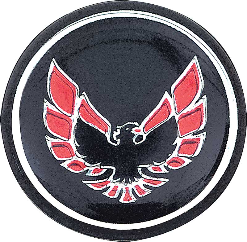 1976-81 Firebird, Trans Am Shift Button Emblem Black with Red