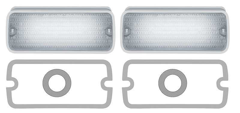 1973-74 Dart Park Lamp Lens Set - Pair