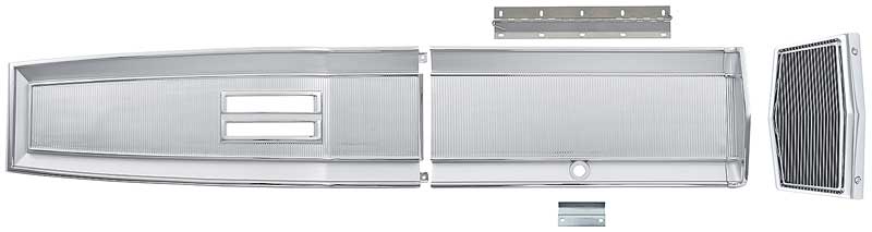 1966-68 Mopar B-Body With Automatic Transmission 5 Piece Chrome Console Trim Set