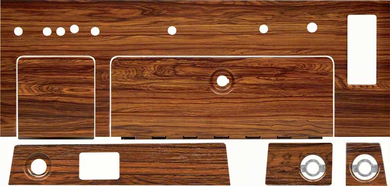 1969 Camaro Complete Cherrywood Dash Woodgrain Set 6 piece set with Z24, Z87 Option