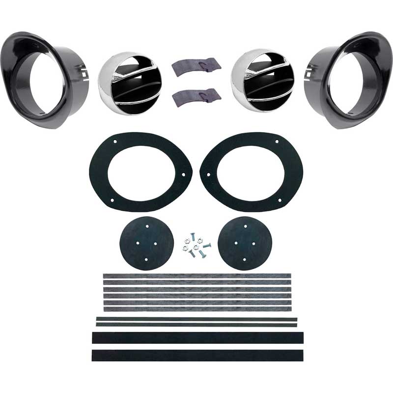 1967-68 Firebird Astro Ventilation Vent Kit with Black Bezels