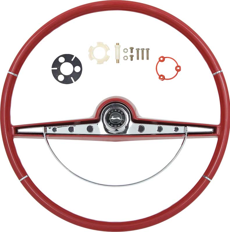 1963 Impala Steering Wheel Kit  Red  Super Sport