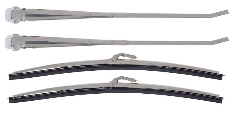 Stainless Windshield Wiper/Blade Arm Set 15" Anco Style Blades