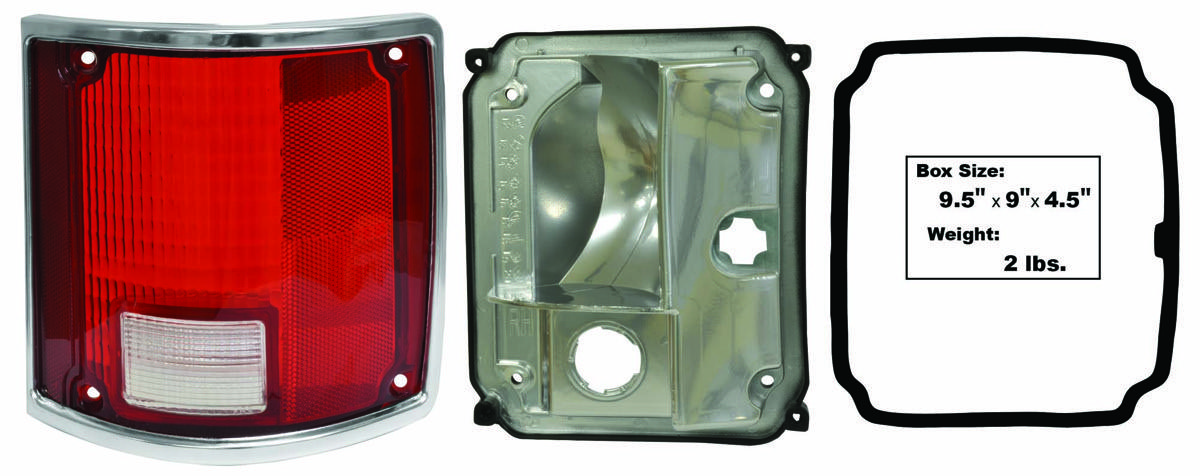 1973-87 Chevrolet Truck Tail Lamp Assembly RH with Trim