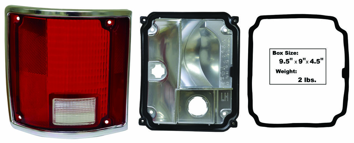 1973-87 Chevrolet Truck Tail Lamp Assembly LH with Trim