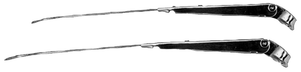1967-69 Camaro / Chevelle / Firebird Wiper Arm Chrome Coupe Pair