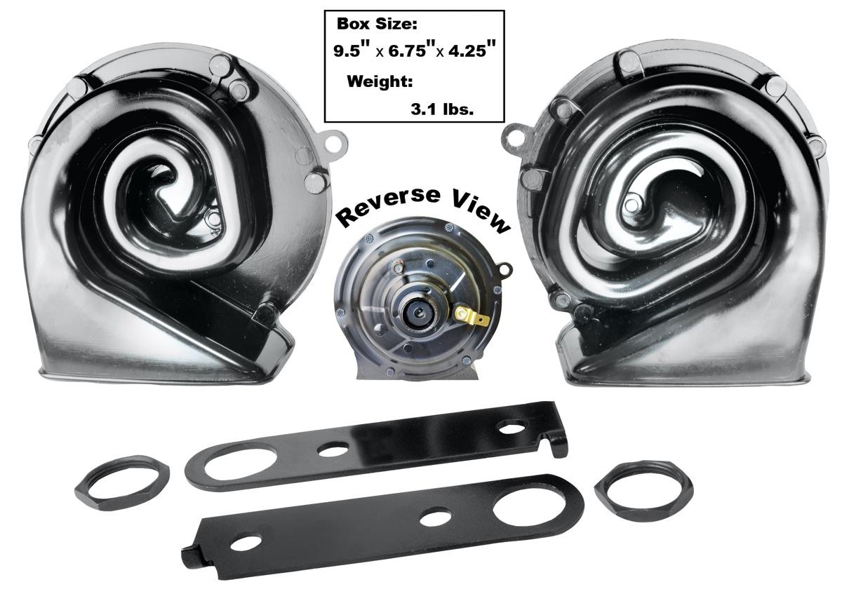 1965-73 Bronco / Cougar / Falcon / Mustang Horn Set with Brackets